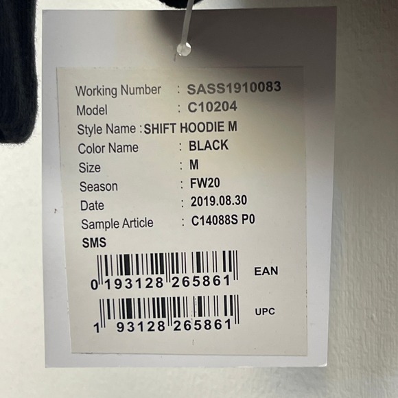 NEW Salomon Shift Hoodie Mens M Black Cotton Blend Front Logo Kangaroo Pocket - Picture 3 of 9